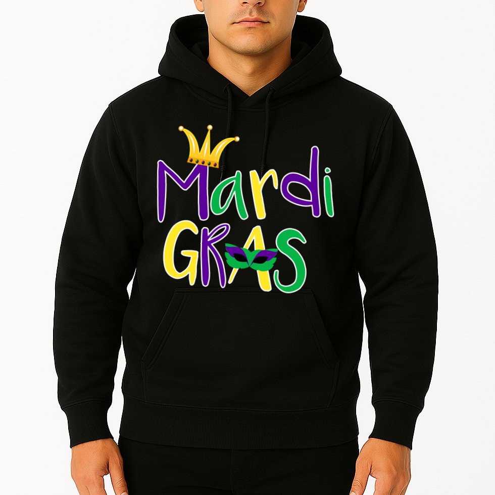 Mardi Gras Crown Logo Hoodie