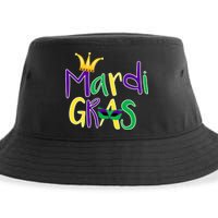 Mardi Gras Crown Logo Sustainable Bucket Hat