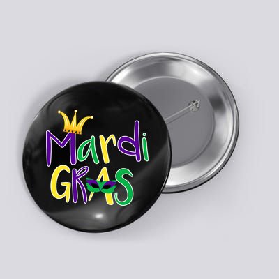 Mardi Gras Crown Logo Button