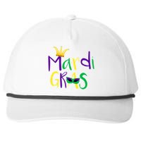 Mardi Gras Crown Logo Snapback Five-Panel Rope Hat