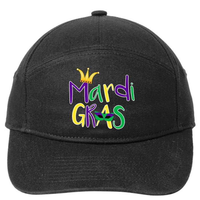 Mardi Gras Crown Logo 7-Panel Snapback Hat