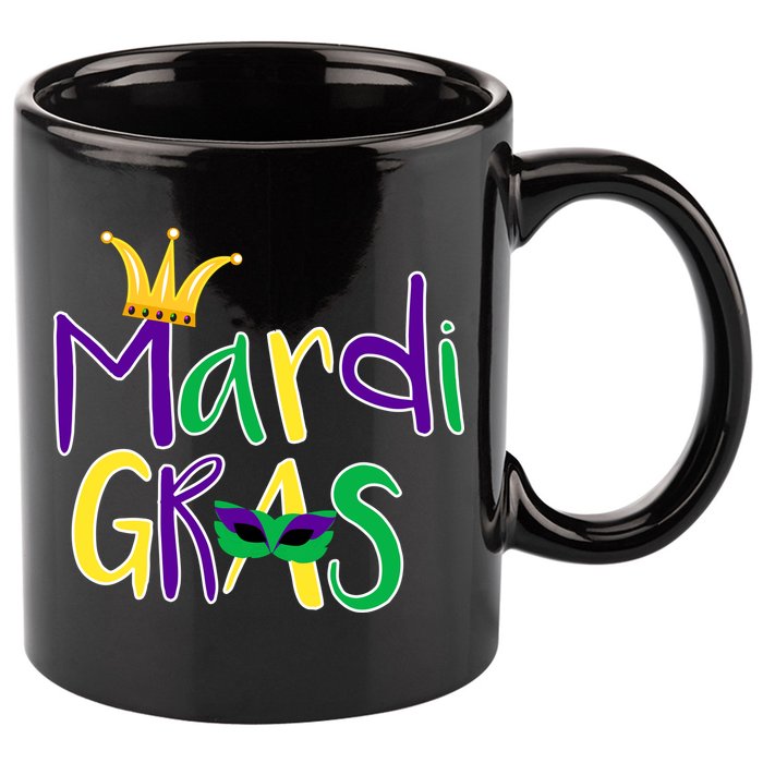 Mardi Gras Crown Logo 11oz C Handle Ceramic Mug