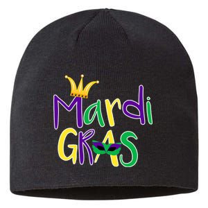 Mardi Gras Crown Logo Sustainable Beanie