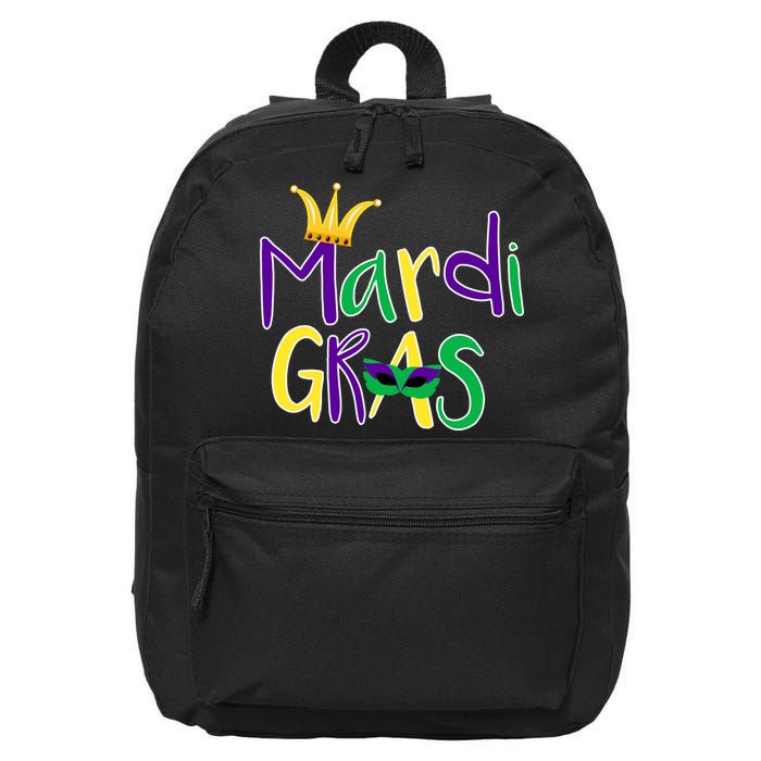 Mardi Gras Crown Logo 16 in Basic Backpack