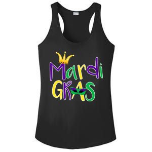 Mardi Gras Crown Logo Ladies PosiCharge Competitor Racerback Tank