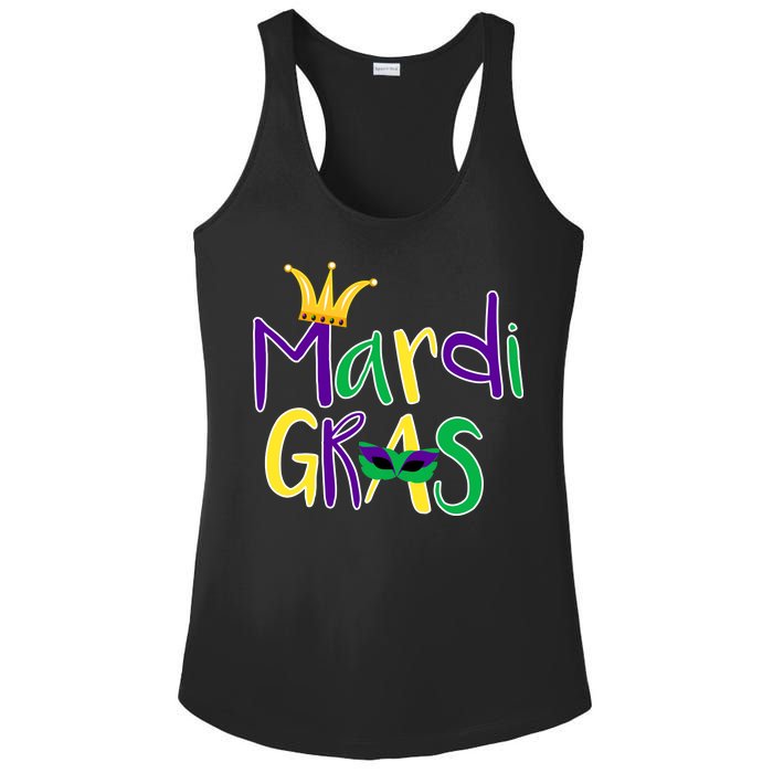 Mardi Gras Crown Logo Ladies PosiCharge Competitor Racerback Tank