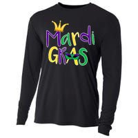 Mardi Gras Crown Logo Cooling Performance Long Sleeve Crew