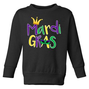 Mardi Gras Crown Logo Toddler Sweatshirt