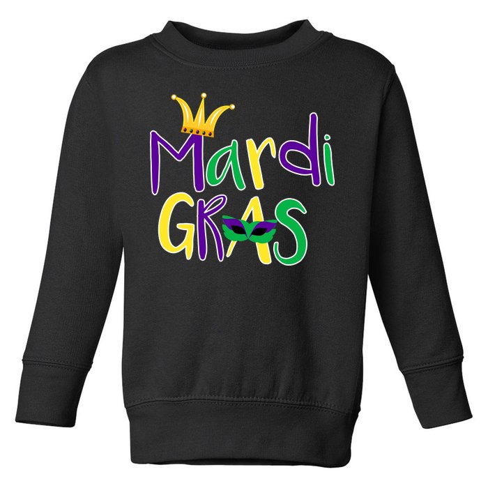 Mardi Gras Crown Logo Toddler Sweatshirt