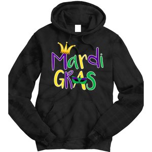 Mardi Gras Crown Logo Tie Dye Hoodie