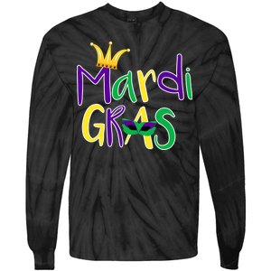 Mardi Gras Crown Logo Tie-Dye Long Sleeve Shirt