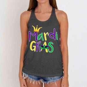 Mardi Gras Crown Logo Women's Knotted Racerback Tank