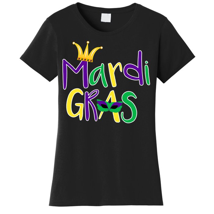 Mardi Gras Crown Logo Women's T-Shirt