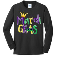 Mardi Gras Crown Logo Kids Long Sleeve Shirt