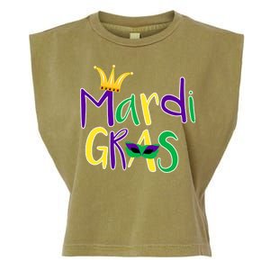 Mardi Gras Crown Logo Garment-Dyed Women's Muscle Tee