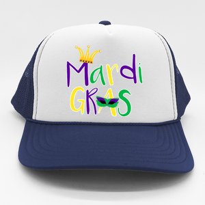 Mardi Gras Crown Logo Trucker Hat