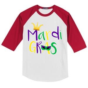 Mardi Gras Crown Logo Kids Colorblock Raglan Jersey