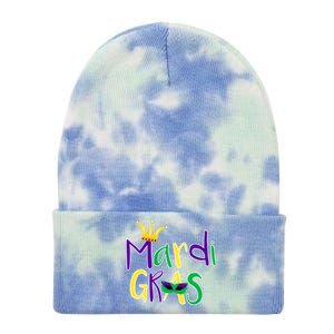 Mardi Gras Crown Logo Tie Dye 12in Knit Beanie