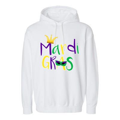 Mardi Gras Crown Logo Garment-Dyed Fleece Hoodie