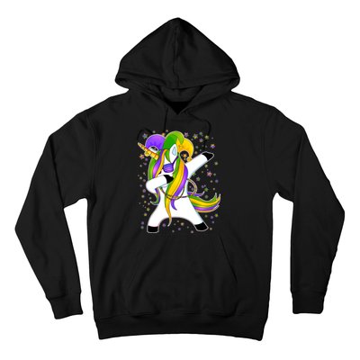 Mardi Gras Dabbing Unicorn Hoodie