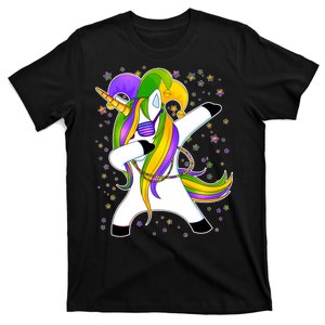 Mardi Gras Dabbing Unicorn T-Shirt