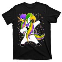 Mardi Gras Dabbing Unicorn T-Shirt