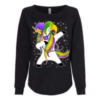 Mardi Gras Dabbing Unicorn Womens California Wash Sweatshirt