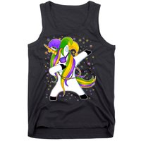 Mardi Gras Dabbing Unicorn Tank Top