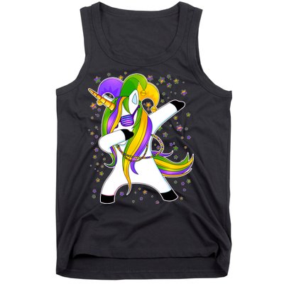 Mardi Gras Dabbing Unicorn Tank Top