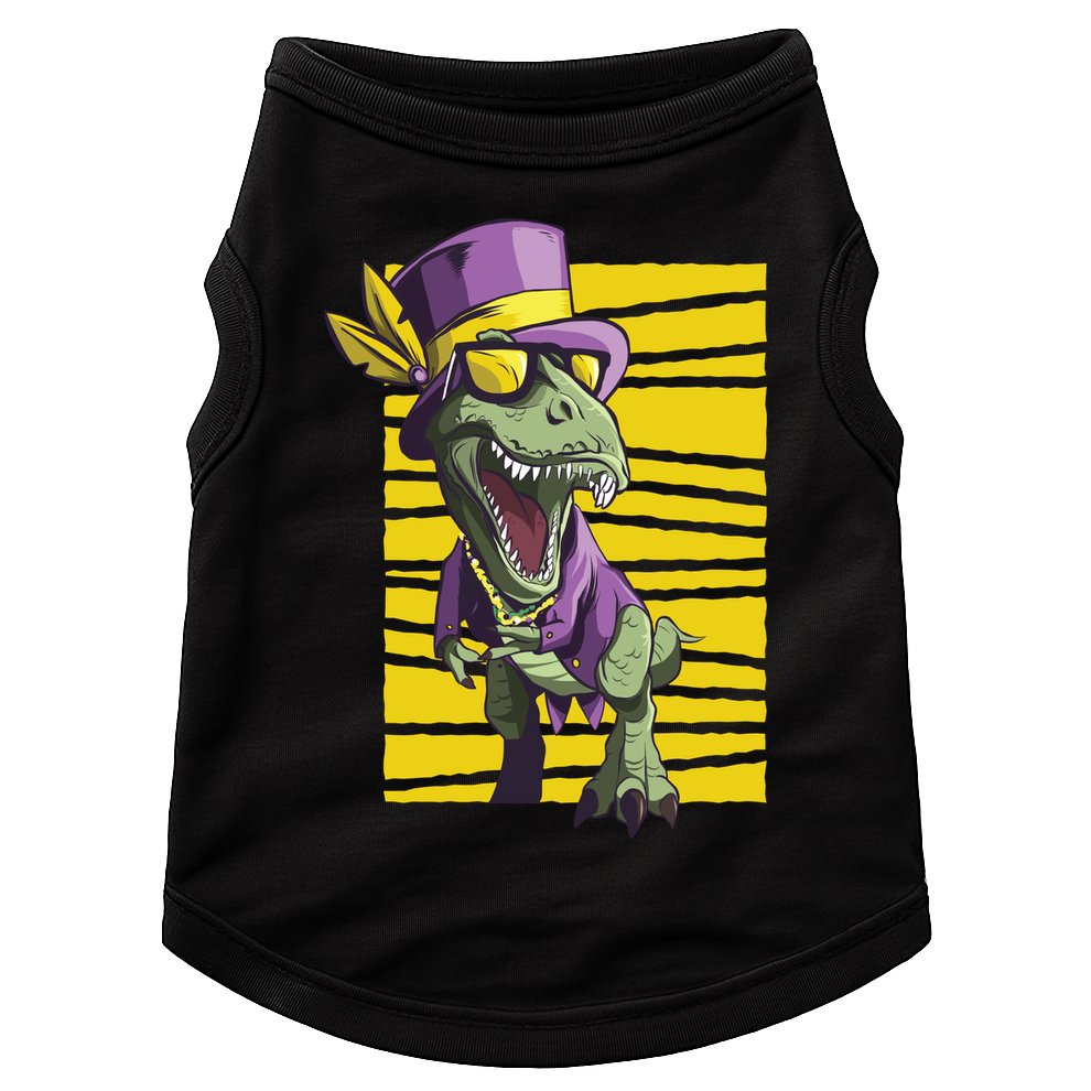 Mardi Gras Dinosaur Doggie Tank