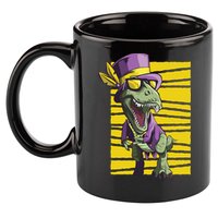 Mardi Gras Dinosaur 11oz C Handle Ceramic Mug