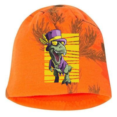 Mardi Gras Dinosaur Kati - Camo Knit Beanie