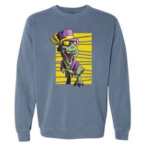 Mardi Gras Dinosaur Garment-Dyed Sweatshirt