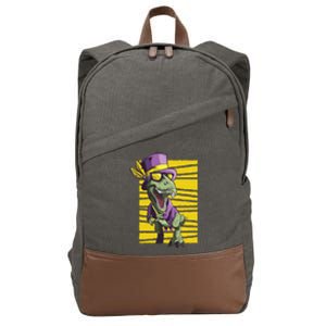 Mardi Gras Dinosaur Cotton Canvas Backpack