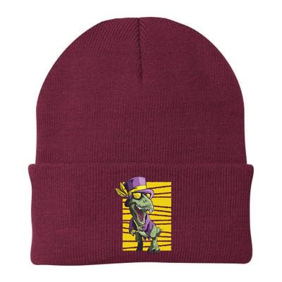 Mardi Gras Dinosaur Knit Cap Winter Beanie