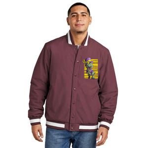 Mardi Gras Dinosaur Insulated Varsity Jacket