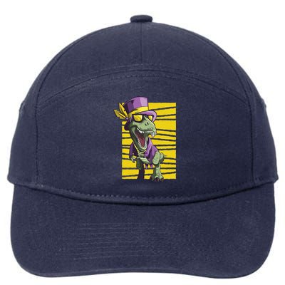 Mardi Gras Dinosaur 7-Panel Snapback Hat