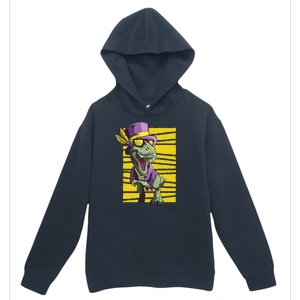 Mardi Gras Dinosaur Urban Pullover Hoodie