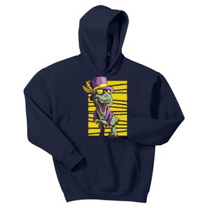 Mardi Gras Dinosaur Kids Hoodie