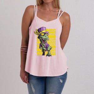 Mardi Gras Dinosaur Women's Strappy Tank