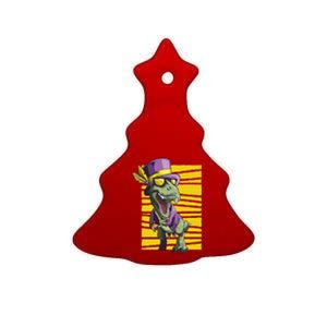 Mardi Gras Dinosaur Ceramic Tree Ornament