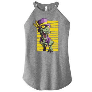 Mardi Gras Dinosaur Women's Perfect Tri Rocker Tank