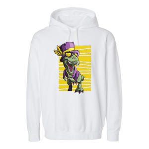 Mardi Gras Dinosaur Garment-Dyed Fleece Hoodie