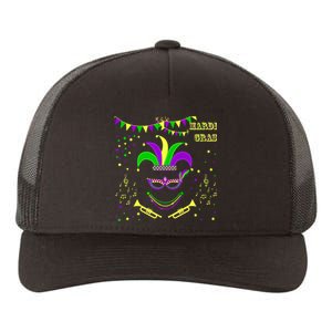 Mardi Gras Emoji Smiley Beads Mask New Orleans Yupoong Adult 5-Panel Trucker Hat