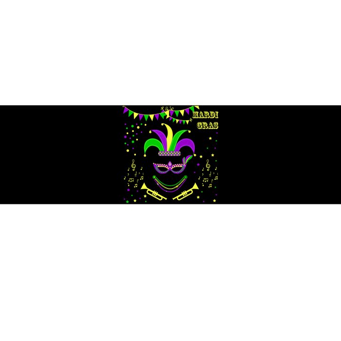 Mardi Gras Emoji Smiley Beads Mask New Orleans Bumper Sticker