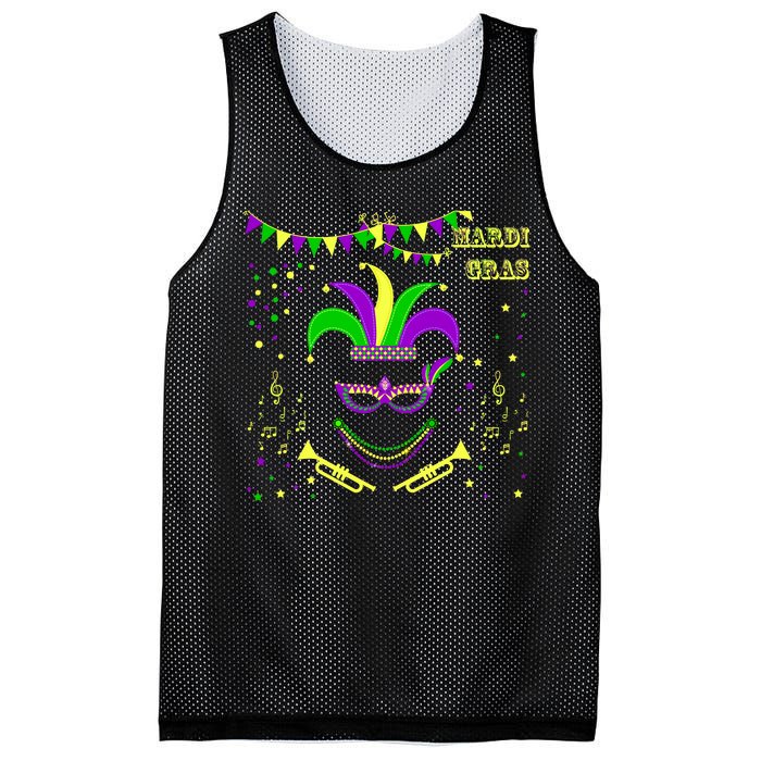 Mardi Gras Emoji Smiley Beads Mask New Orleans Mesh Reversible Basketball Jersey Tank