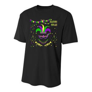 Mardi Gras Emoji Smiley Beads Mask New Orleans Youth Performance Sprint T-Shirt