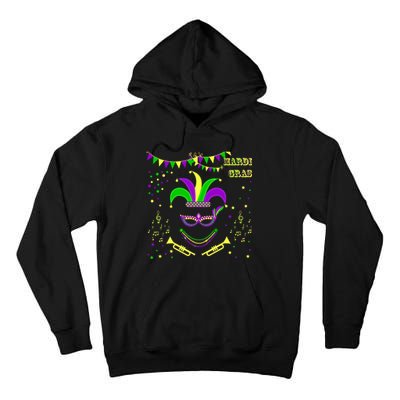 Mardi Gras Emoji Smiley Beads Mask New Orleans Tall Hoodie