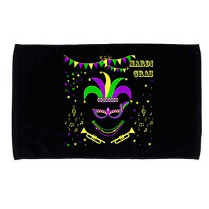 Mardi Gras Emoji Smiley Beads Mask New Orleans Microfiber Hand Towel