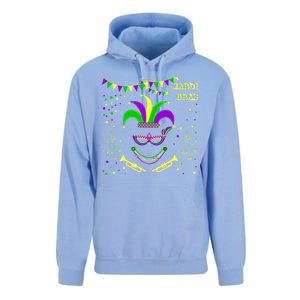 Mardi Gras Emoji Smiley Beads Mask New Orleans Unisex Surf Hoodie